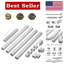 Weather-Resistant PVC Line Cover Kit 3" W x 14' L - Perfect for A/C Protection