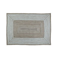 Rug Hand Braided Carpet Jute Rectangle Eco Friendly Area Rug Rustic Modern Rug