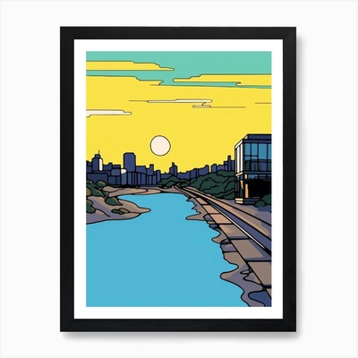 Minimal Design Style Of Berlin, Ger gerahmtes Wandbild Poster Leinwanddruck Bild