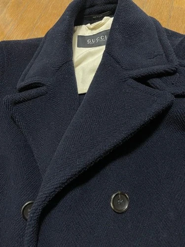 USED GUCCI WOOL PEA COAT GOOD image 2