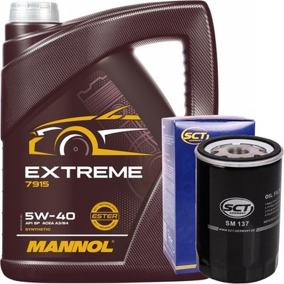 SCT ÖLFILTER + 5L MANNOL 5W-40 EXTREME ESTER MOTORÖL SYNTHETIC API ACEA A3 B4