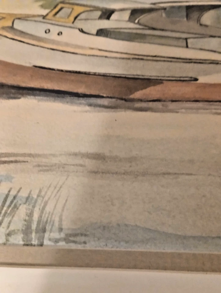 Vintage Original Watercolor Painting by James H. Cloetingh - 22" X 19 - Image 4 of 4