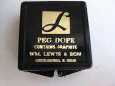 Vintage WM Lewis & Son Peg Dope Violin Fiddle Tuners Treatment