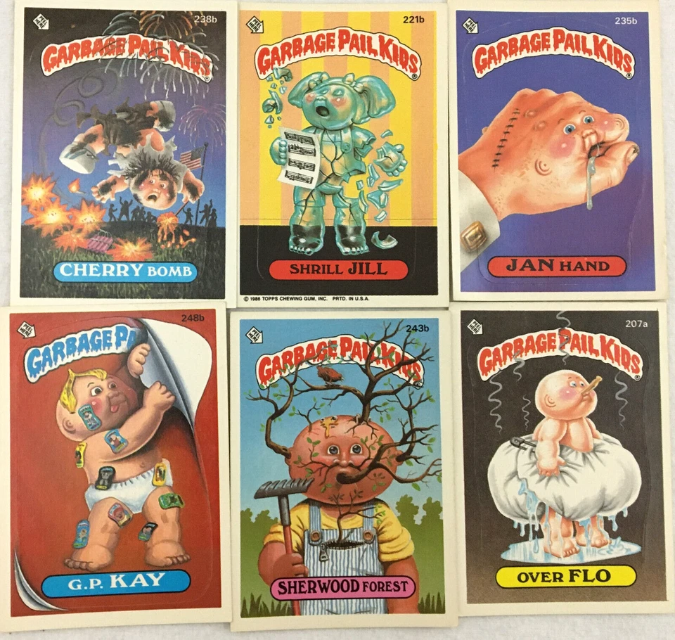 Garbage Pail Kids Series 6 Die Cut Stickers 1986 All Different Vintage Lot of 17 - Image 4 of 4