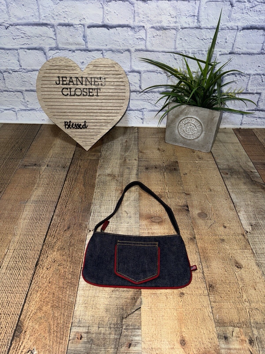 Vintage Ralph Lauren Polo Jeans Messenger Shoulder Bag Tote Denim