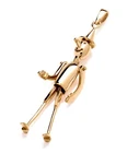 9ct Yellow Gold Moving Pinocchio Pendant - Articulated - UK Hallmarked