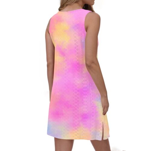 Women's Casual Sundress With Pockets Summer Boho Beach Dress T-Shirts Dress V - Picture 12 of 36