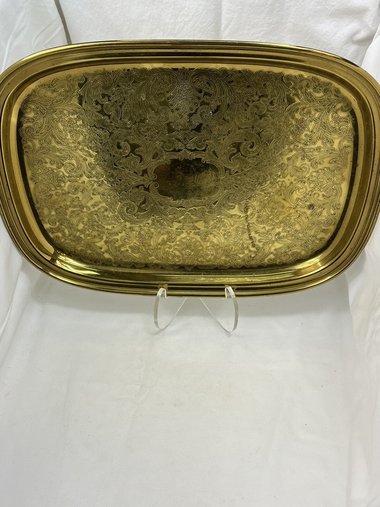 VINTAGE Brass Serving/Vanity Tray