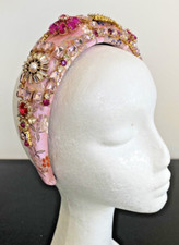 H066 - Pink jeweled headband