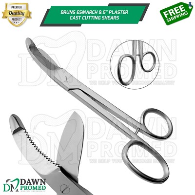 Bruns Esmarch Plaster Cast Cutting Shears 9.5'' Serrated Blade Orthopedic Scissor