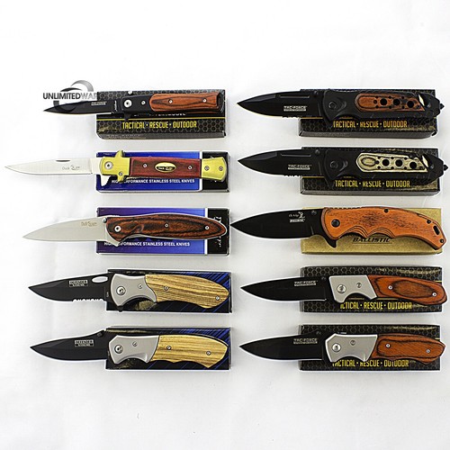 10 x USED TACTICAL FOLDING POCKET KNIVES EDC Bulk Lot Wholesale eBay