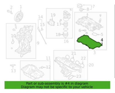 OEM 22441-2J000 Valve Cover Gasket Rocker Economy Track# for Kia