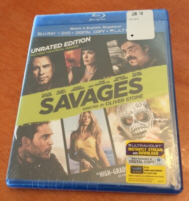Savages Blu-ray  Blake Lively John Travolta Benicio Del Toro Salma Hayek