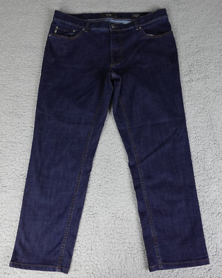 Brax Feel Good Jeans Men's 36x27 Cooper Denim Regular Fit Straight Leg Dark Blue