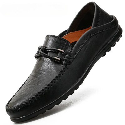 High Quality Genuine Leather Men's Casual Shoes Loafers Breathable Walking Shoes