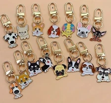 Adorable Enamel Puppy Key Chain Bag / Purse Charm          Choose Style of Puppy