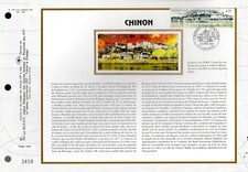 2817++FEUILLET CEF SUR SOIE 1er JOUR 1993  CHINON