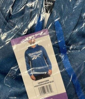 Reebok Men's Identity Fleece Stacked Logo Pullover Hoodie Small NWT