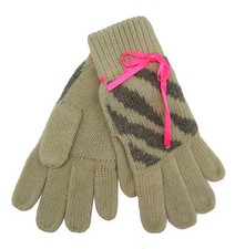 Codello 32098203 Poetry Grunge Knit Gloves Beige New