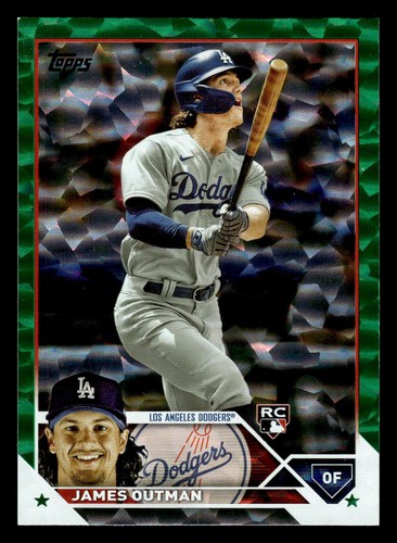 2023 TOPPS GREEN FOIL #395 JAMES OUTMAN RC NMMT 183/499