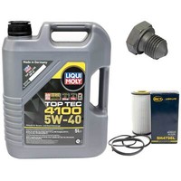 MotoröL Set 5W-40 5 Liter + ÖLfilter + ÖLablassschraube FüR Audi A3 Cabriolet