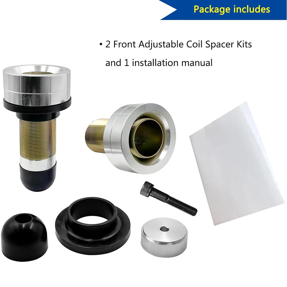 Front Adjustable Coil Spacer Kit for 84-01 Jeep Cherokee XJ Comanche MJ / Pair Foto 4 de 4