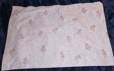 Pair (2) of Lady Pepperell Standard Pillow Cases, Pink Rose floral pattern
