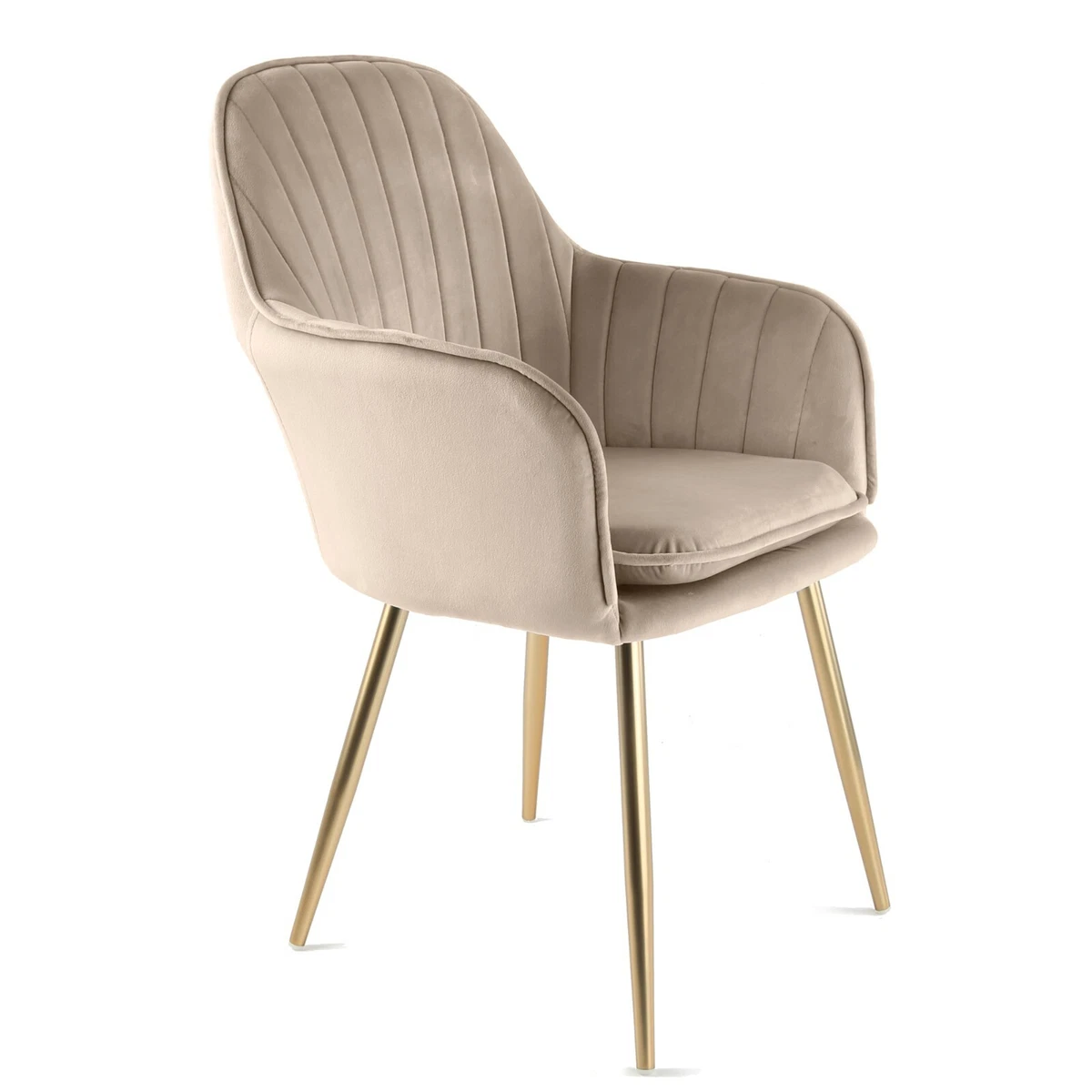 Genesis Muse Velvet Fabric Lounge Armchair Living Room Accent