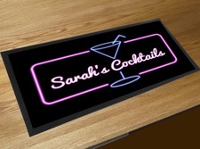 Artylicious Personalisierte Cocktail-Bar Beschriftung Retro Bar Runner Matte