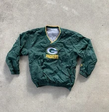 Vintage Green bay packers reversable pullover Kids L 16-18 Mighty Mac sports