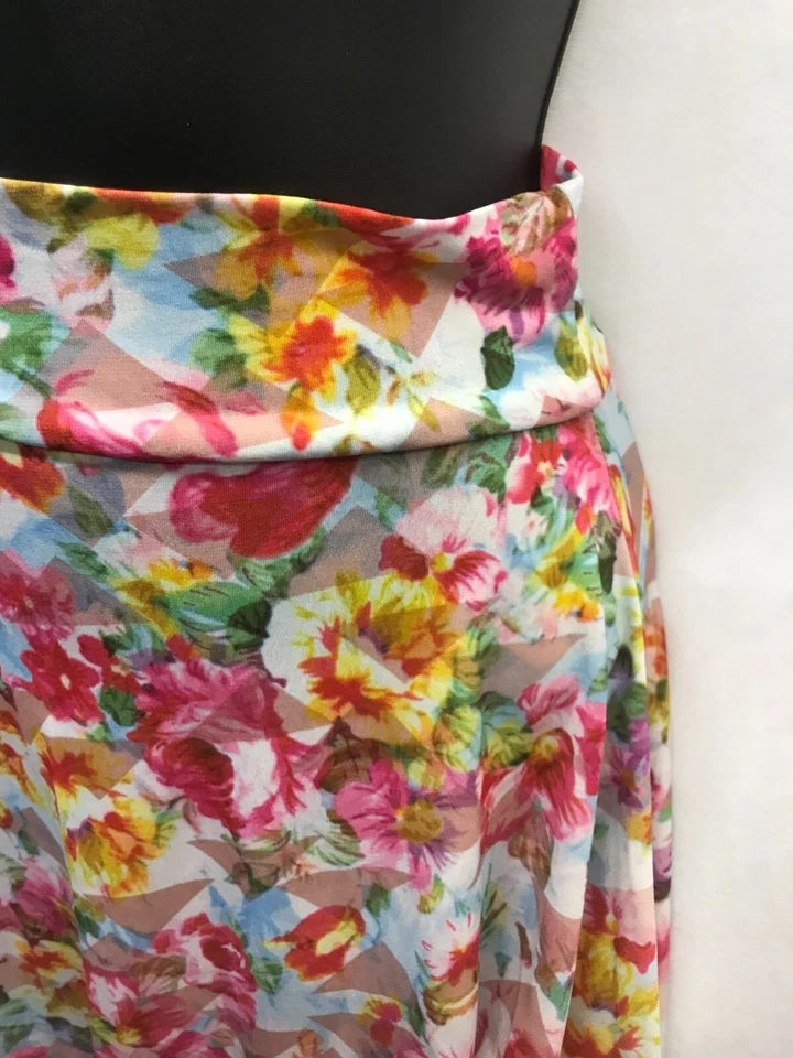 Детская юбка LuLaRoe цветочный размер 8 стиль асимметричная юбка одежда - Изображение 3 из 4