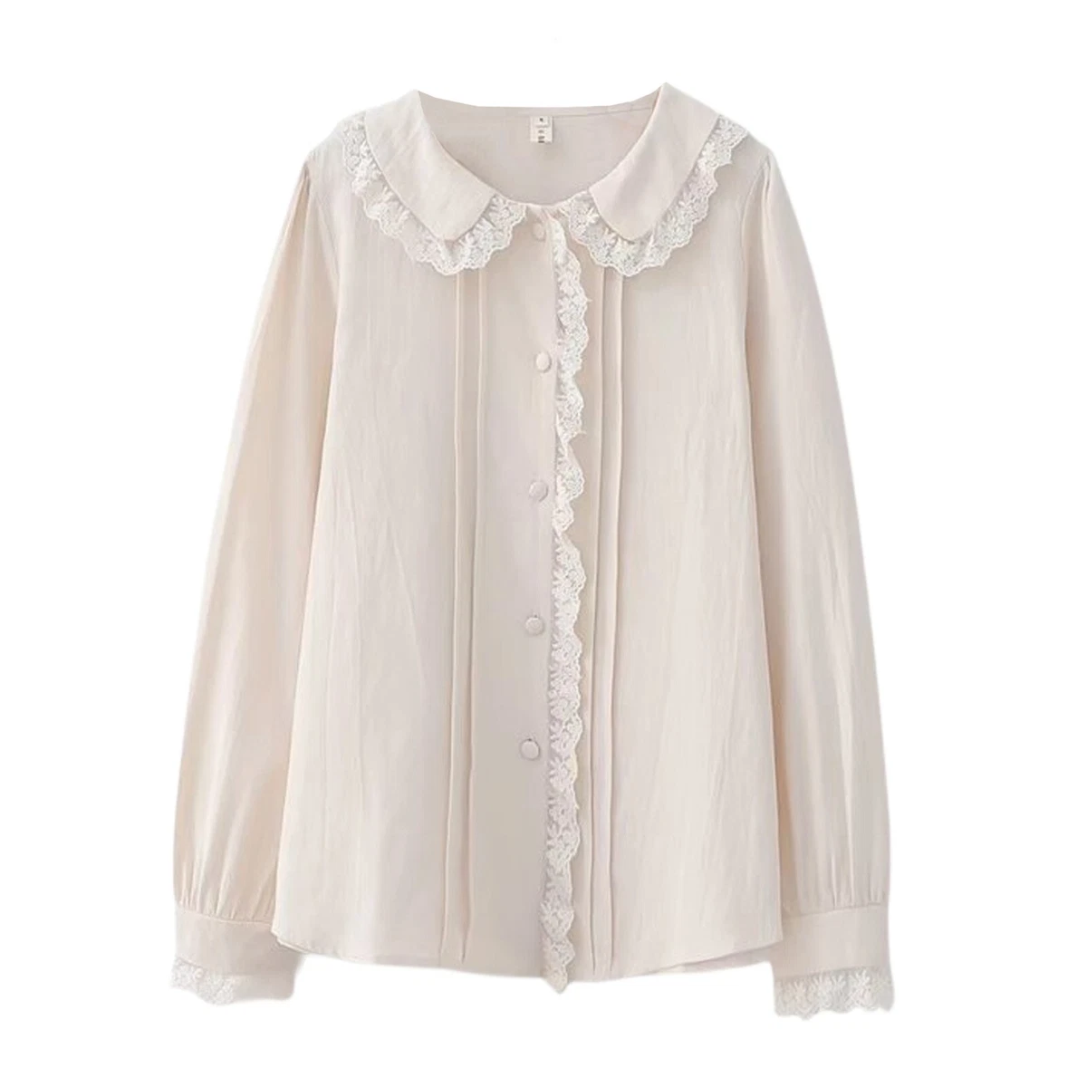 White Peter Pan Collar Shirt In Women's Tops & Blouses for sale - eBay