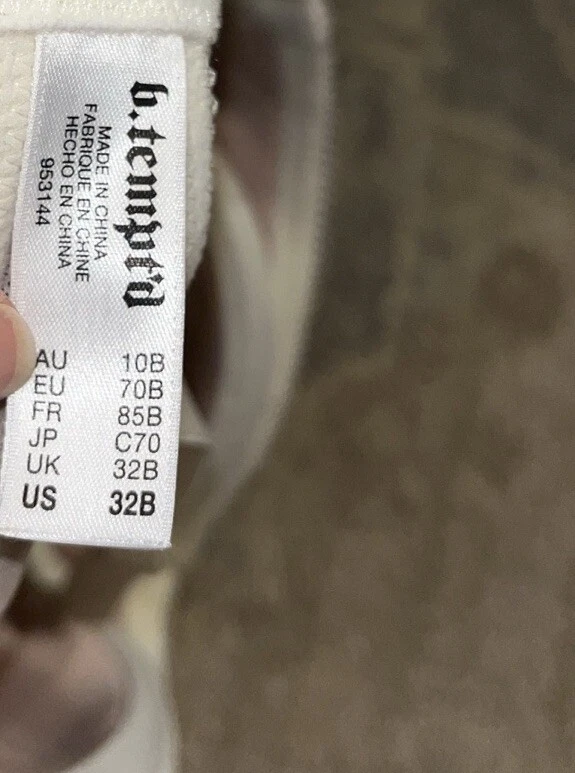 Sujetador B.Tempted by Wacoal para mujer Ciao Bella encaje balconette 32B blanco rosa Foto 4 de 4