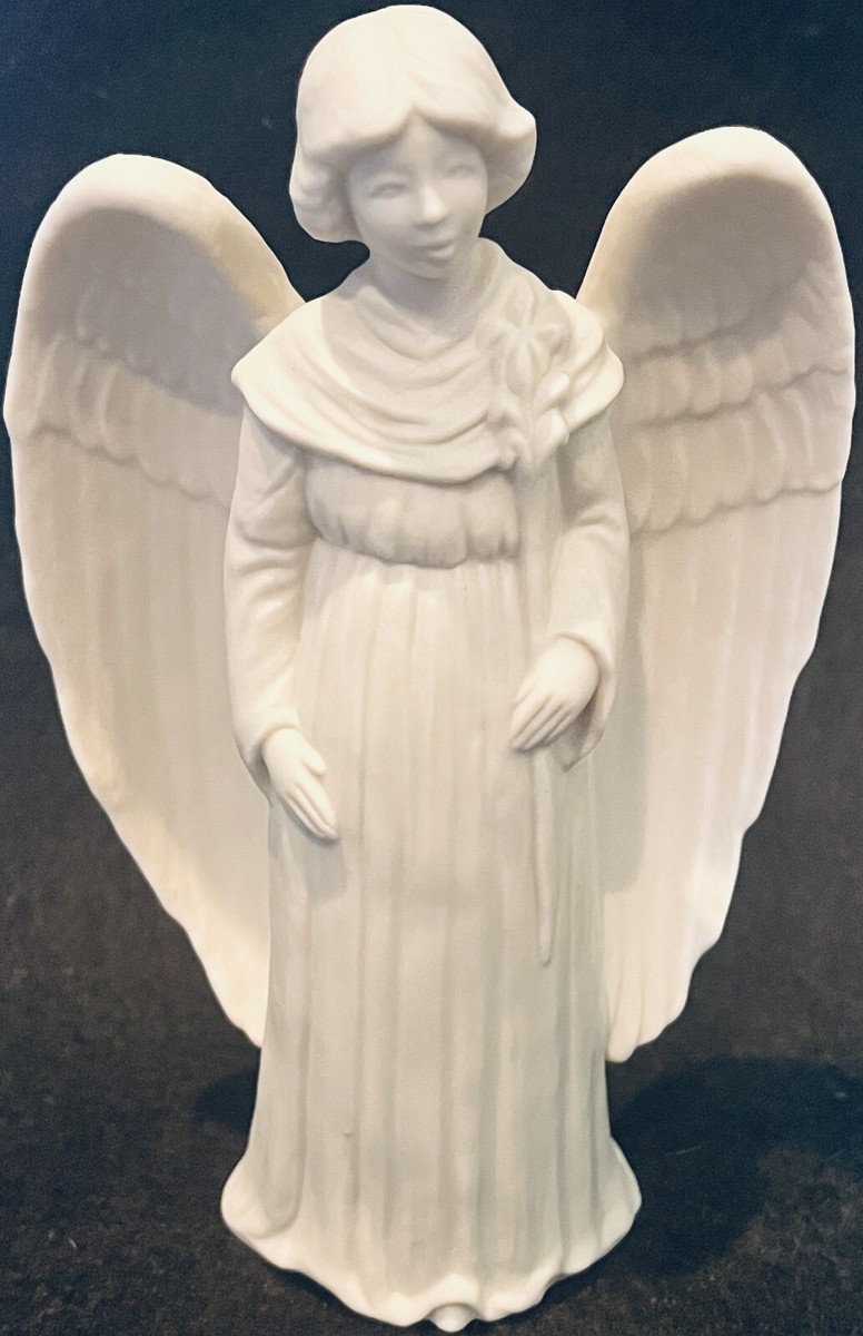 … White Angel … Vintage 1997 White Angel Holding Staff 6.5