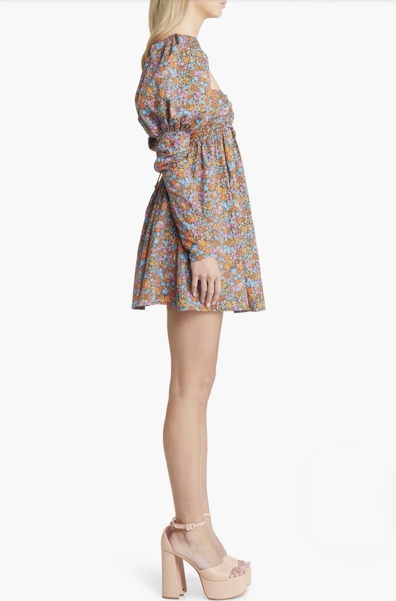 for love and lemons brittany mini dress For Love And Lemons Brittany Mini Dress Small NWT Floral Puff Sleeve  Revolve