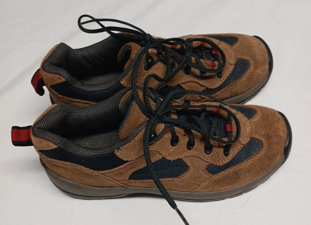 Lands End Mens 6M Trail Hiking Shoes Ankle Brown Suede  display picture 2
