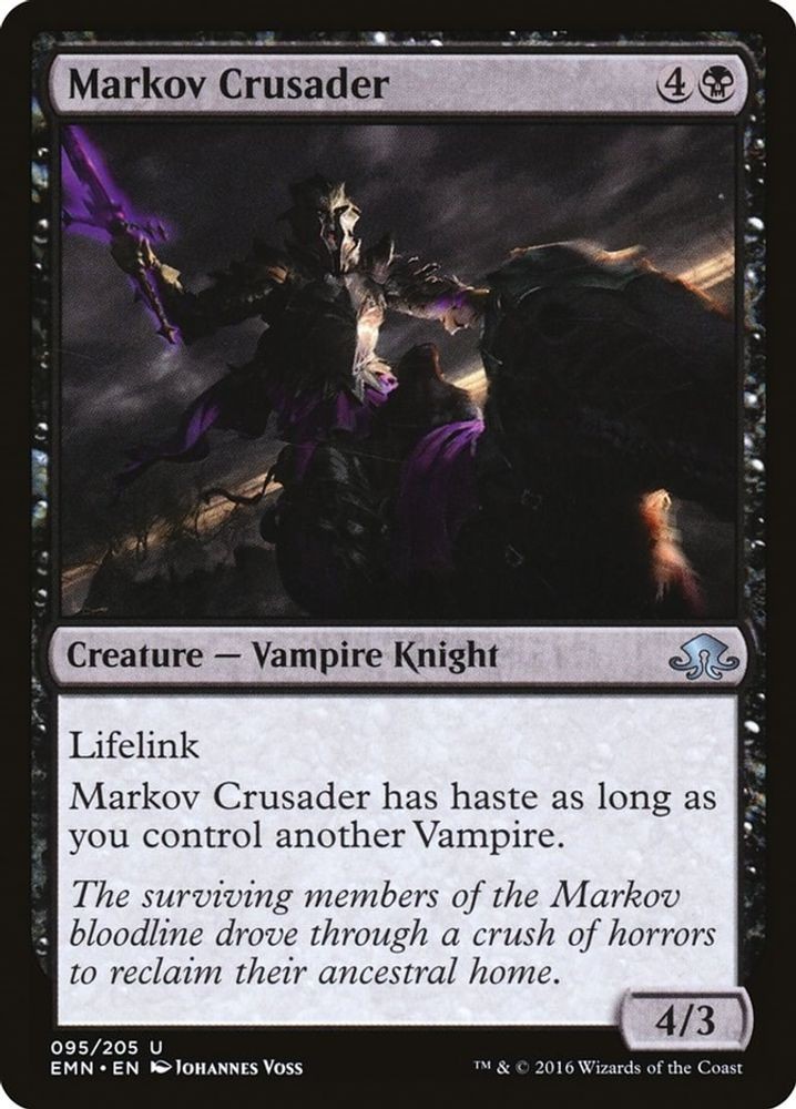2016 Magic: The Gathering: Eldritch Moon - Markov Crusader (#95, U, Near Mint)