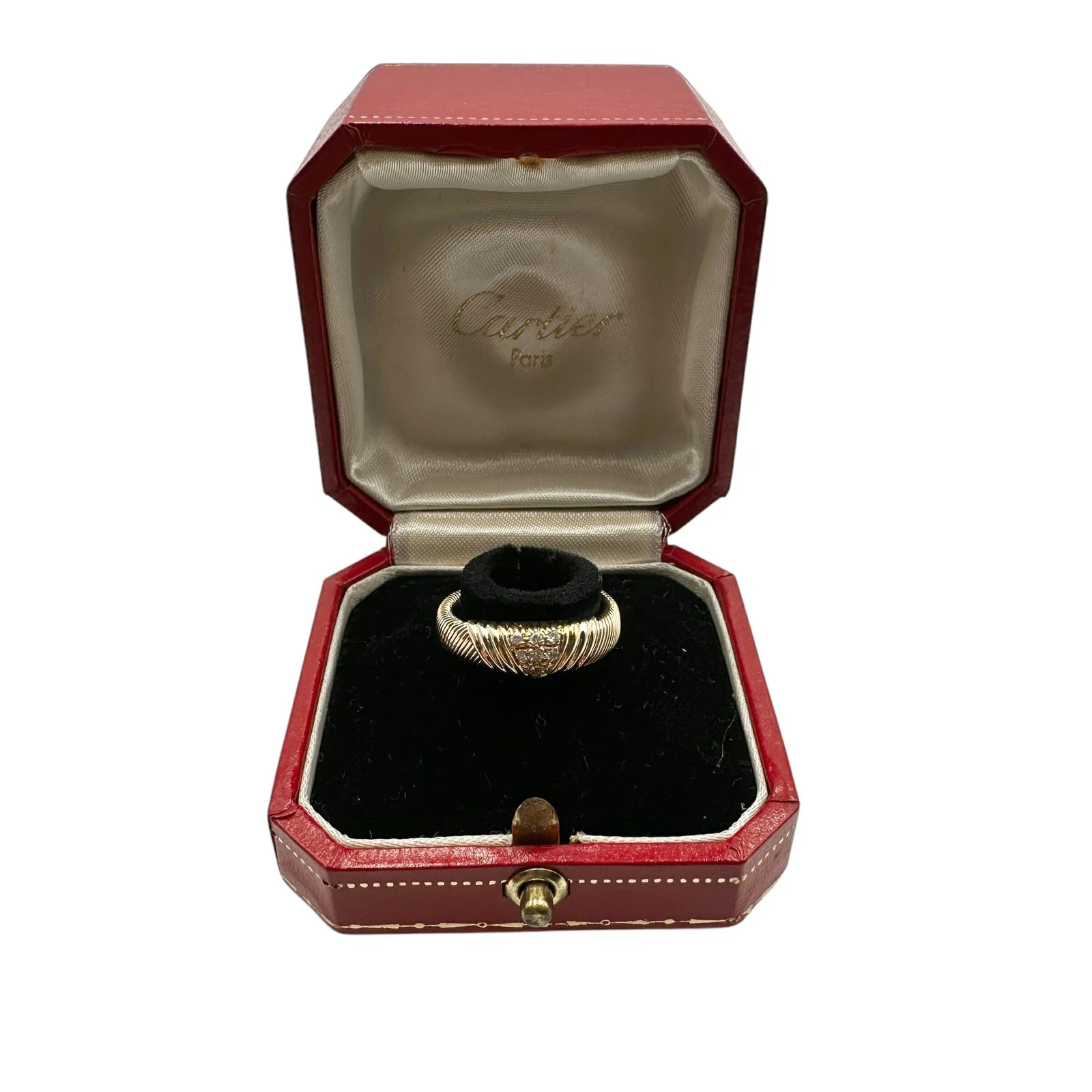 Anello Cartier Accessori Cartier Cartier Pave Diamanti K18 Tre Oro 54 Anello 180
