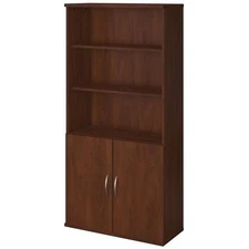 Bush Business Furniture Series C Elite 36W 5 Shelf Bookcase with Doors in Han...