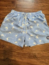Panama Jack Original Men’s Swim Trunks 17” Lined Size XL Drawstring Light Blue