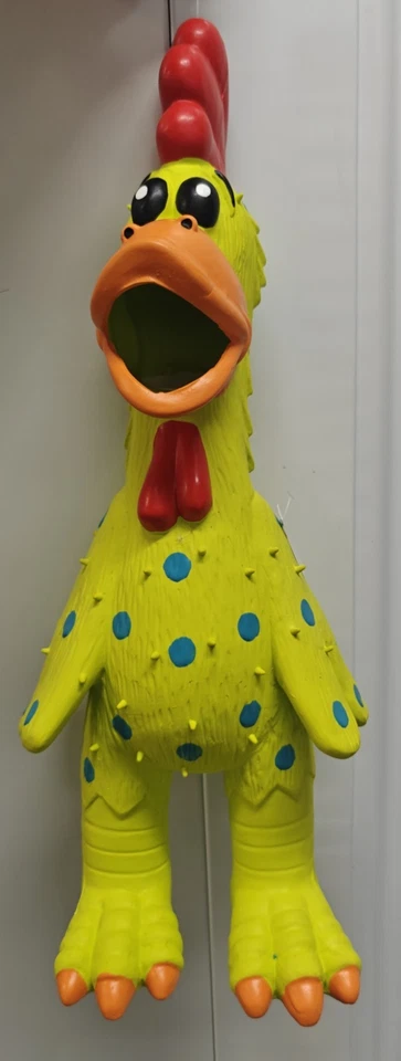 Multipet Latex Large Rooster Dog Toy / 15” By Multipet With Squeaker - Image 3 of 4