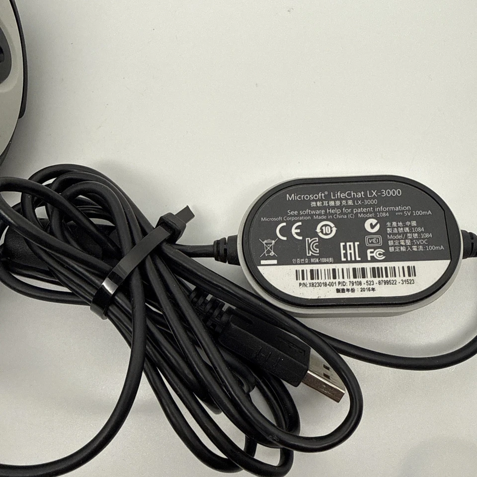 Microsoft LifeChat LX-3000 Headset Headphones Gaming Office Etc TESTED - Image 3 of 4