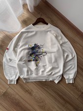 Vintage Adidas Streetwear Tennis Logo White Sweatshirt