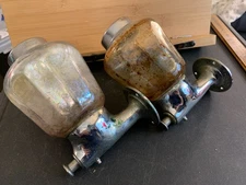 Bobrick Model 7 Vintage Soap Dispenser (2) used worn torn dirty untested vintage