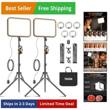 12'' LED Video Light Kit  High Brightness  5 Lighting Modes  3000-6500K St...