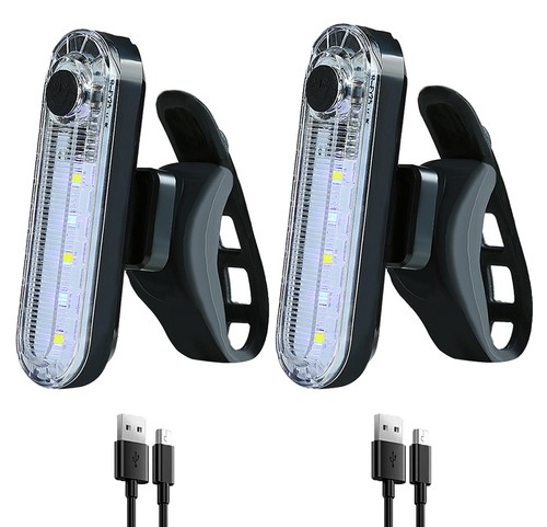 2 Pack USB Rechargeable LED Bike Tail Light - Bicycle Rear Cycling Night Esse...
