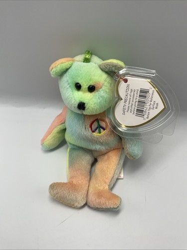 2 x TY Jingle Beanies Mini Decorazioni da Appendere Orso della Pace con Etichette in Protezioni - Foto 6 di 10