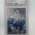 Topps 2014 Fire Tom Brady #67 PSA 8 New England Patriots Base Set Football Card