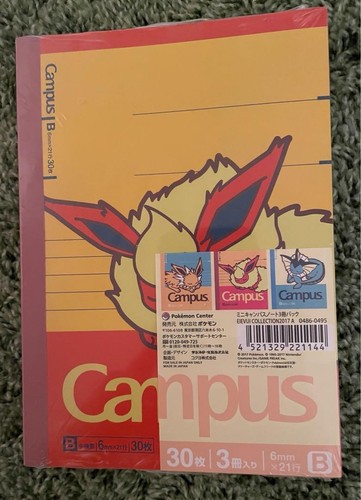 Pokemon Center Mini Campus NoteBook Set of 3 | eBay