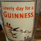Guinness "Lovely Day for a Guinness" Beer Pint Glass Breweriana — photo 3